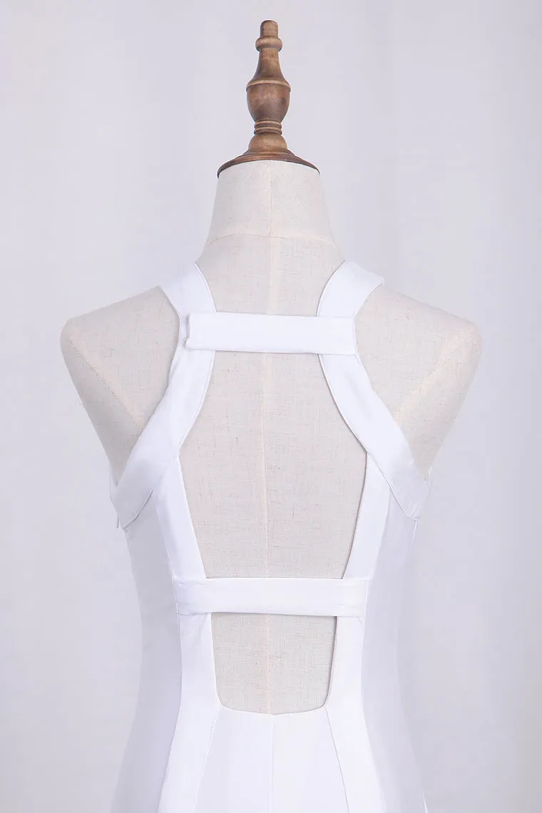 2024 Scoop Open Back Sheath Cocktail Dresses Spandex Short/Mini
