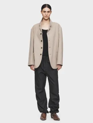 4 Button Blazer Jacket in Oat