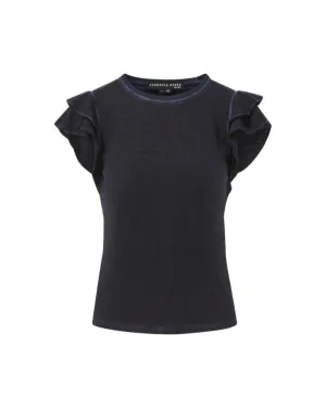 Akeela Ruffled Shoulder Te