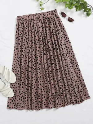 All Over Print Long Plus Size Skirt