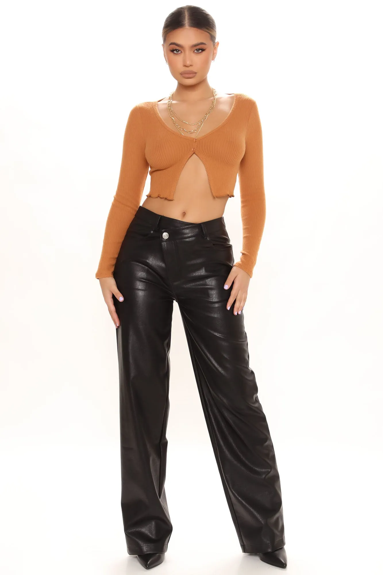 Aspyn Buttoned Top - Rust
