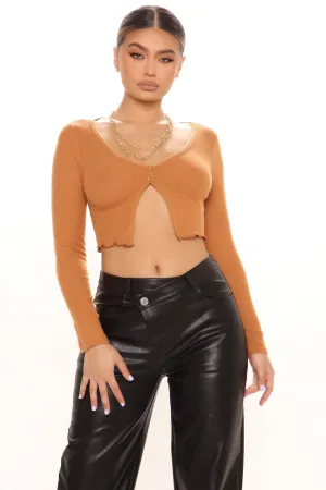 Aspyn Buttoned Top - Rust