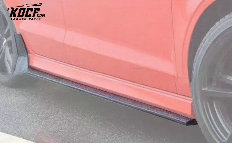 Audi S3 (Sedan Only)17-19 ZR Style Carbon Fiber  Side Skirts Extension