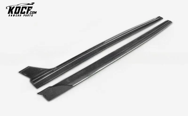 Audi S3 (Sedan Only)17-19 ZR Style Carbon Fiber  Side Skirts Extension