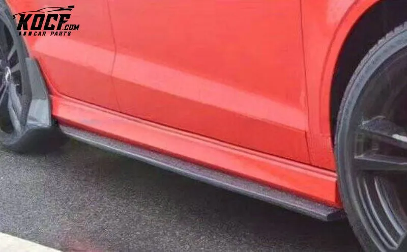 Audi S3 (Sedan Only)17-19 ZR Style Carbon Fiber  Side Skirts Extension