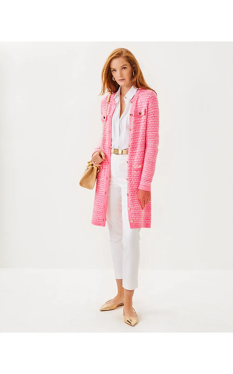 Baneberry Cardigan - Rousseau Pink - Metallic Marl