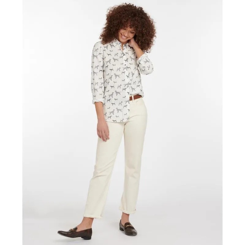 Barbour Safari Ladies Shirt - Off White Country Print