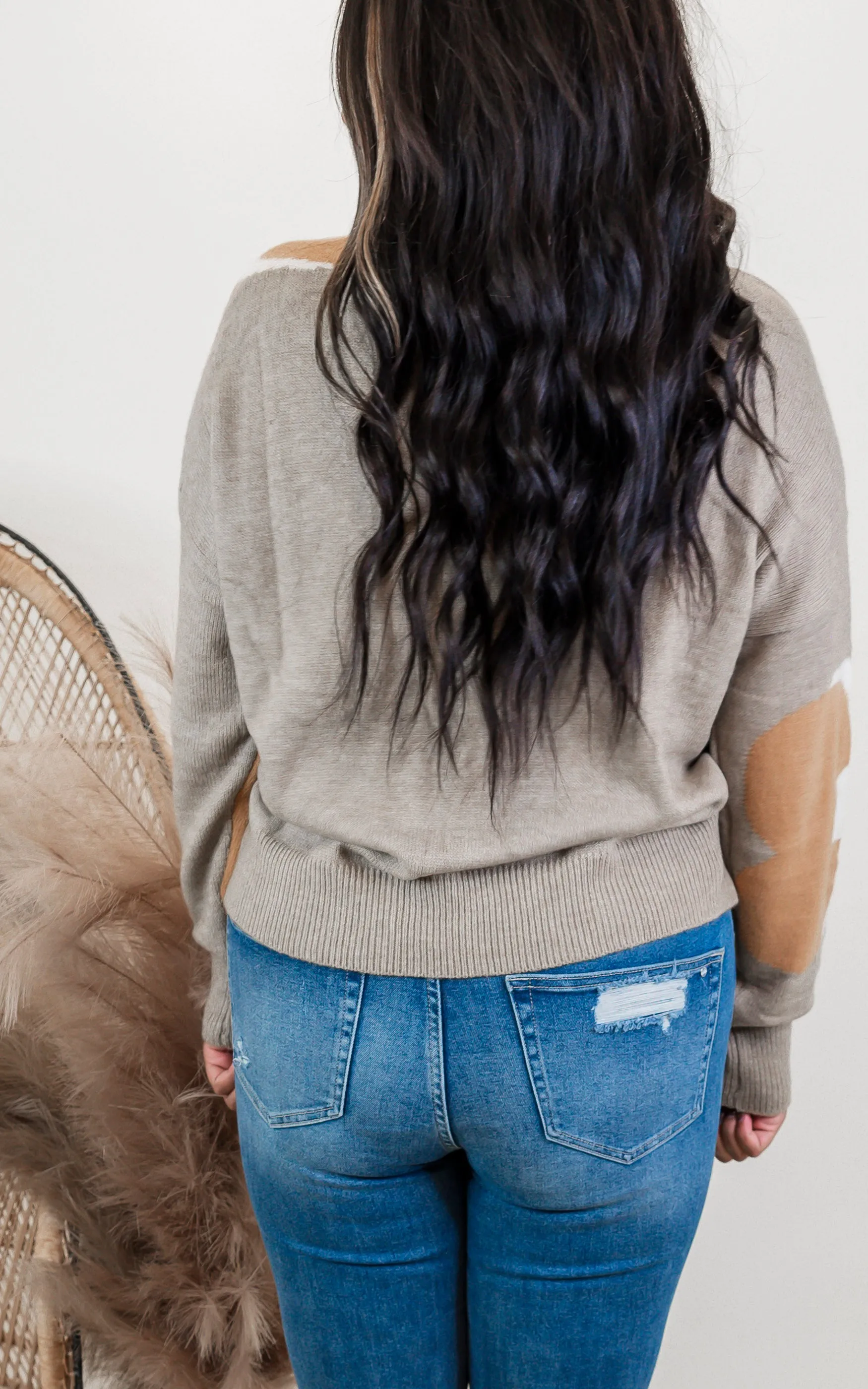 Beige Orange Flower Pullover Sweater  *PREORDER ITEM*