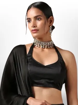 Black Blouse, Beautiful Sleeveless Heavy Designer Stitched Sari Blouse Choli Top Tunic Women Wear Wedding Wear Party Wear Blouse