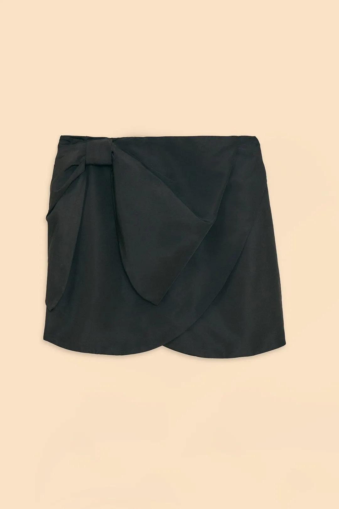 Black Taffeta Mini Skirt