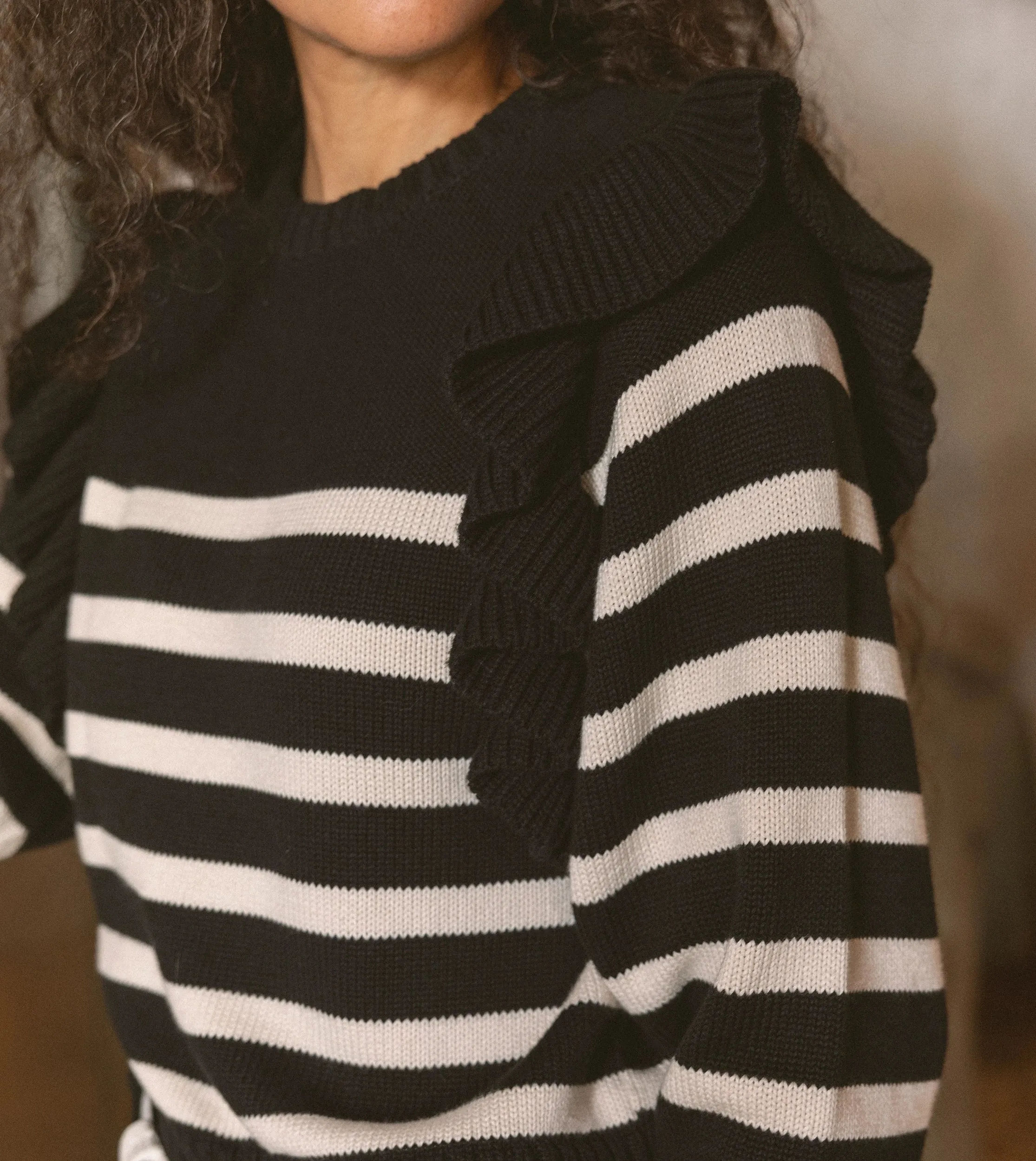 Blair Sweater | Black/Ivory