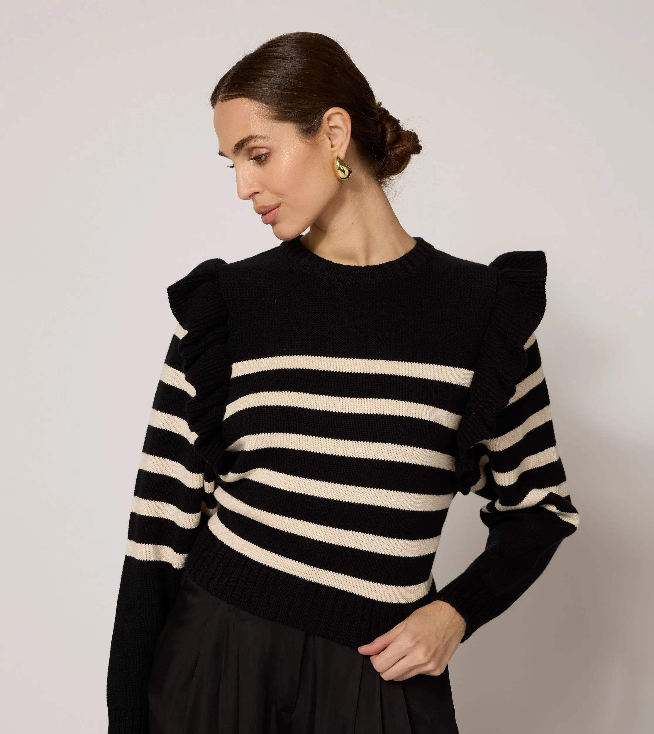 Blair Sweater | Black/Ivory