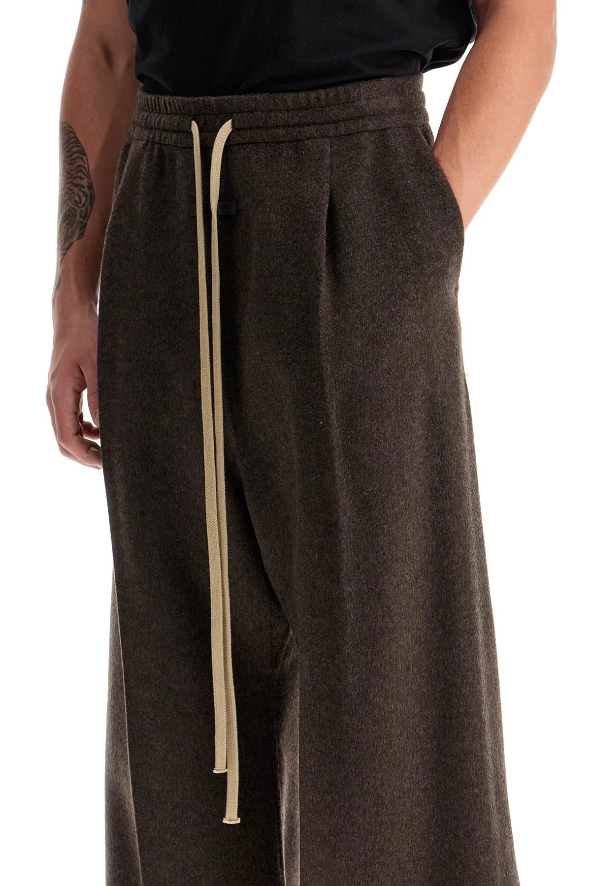 brushed wool trousers