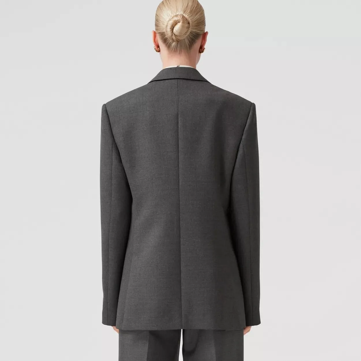 BURBERRY RELAXED FIT WOOL TAILORED JACKET