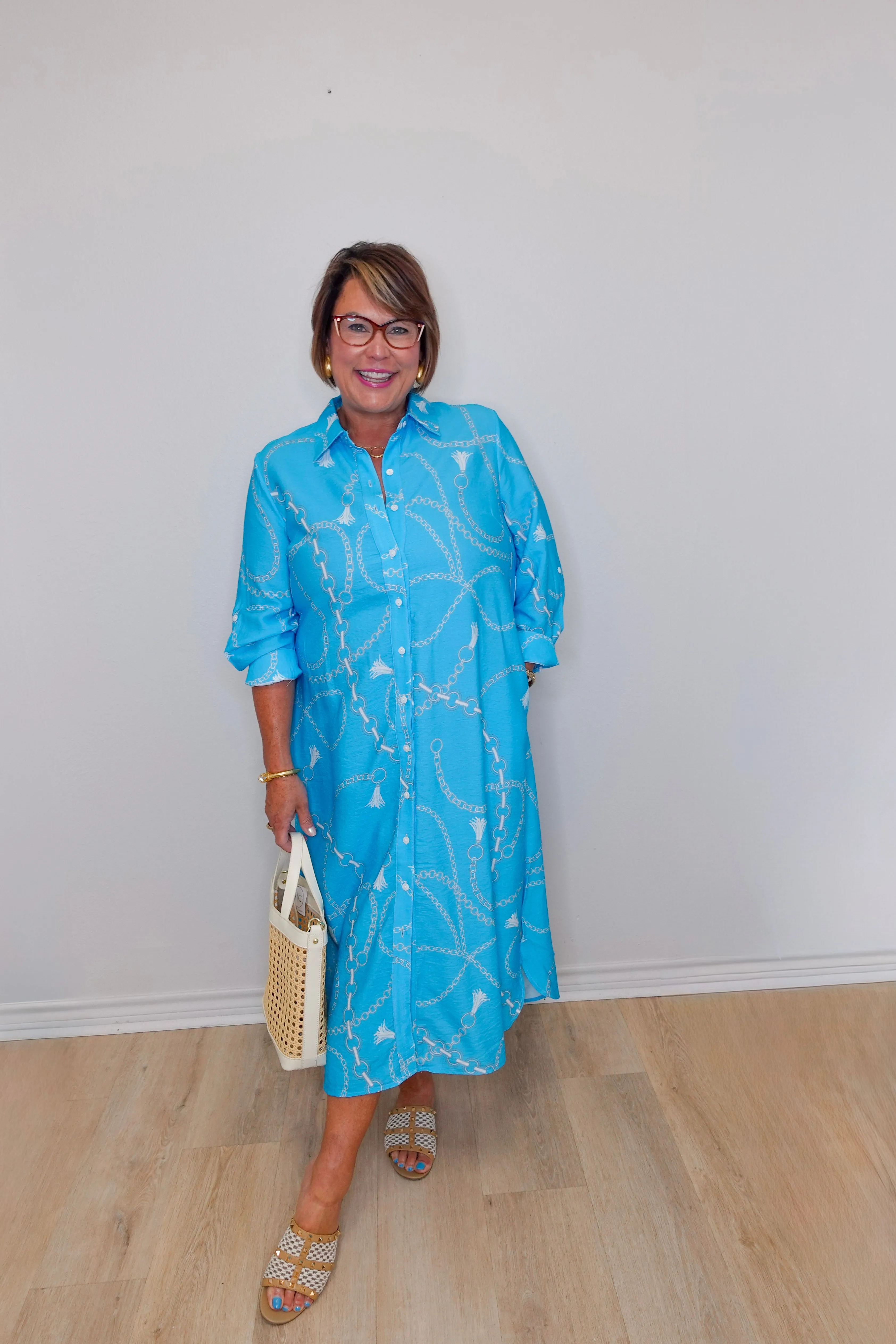 Buttoned Down Midi Dress