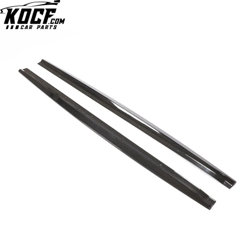 Carbon Fiber Car Side Skirt Extensions for Bentley Continental 2-Door 2012-2016