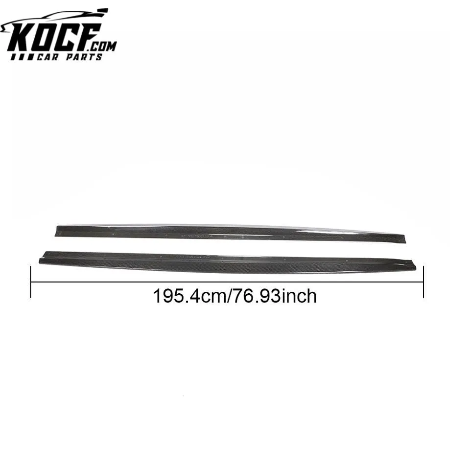 Carbon Fiber Car Side Skirt Extensions for Bentley Continental 2-Door 2012-2016