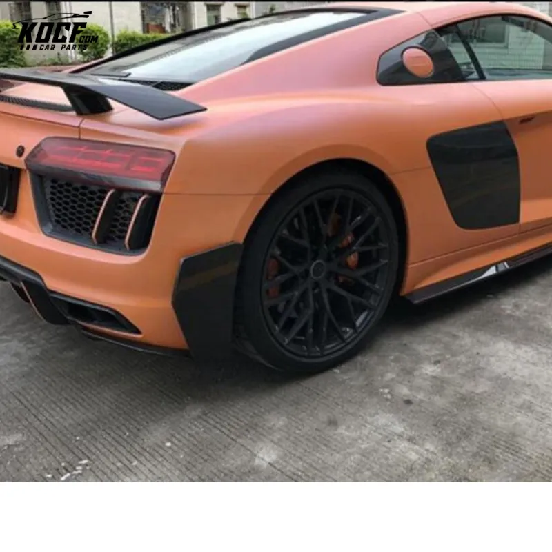 Carbon Fiber Side Skirts Extensions Add-on for Audi R8 V10 PLUS 2016-2019