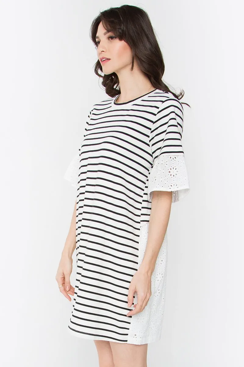 Carrson Striped Knit Dress