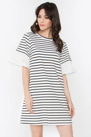 Carrson Striped Knit Dress