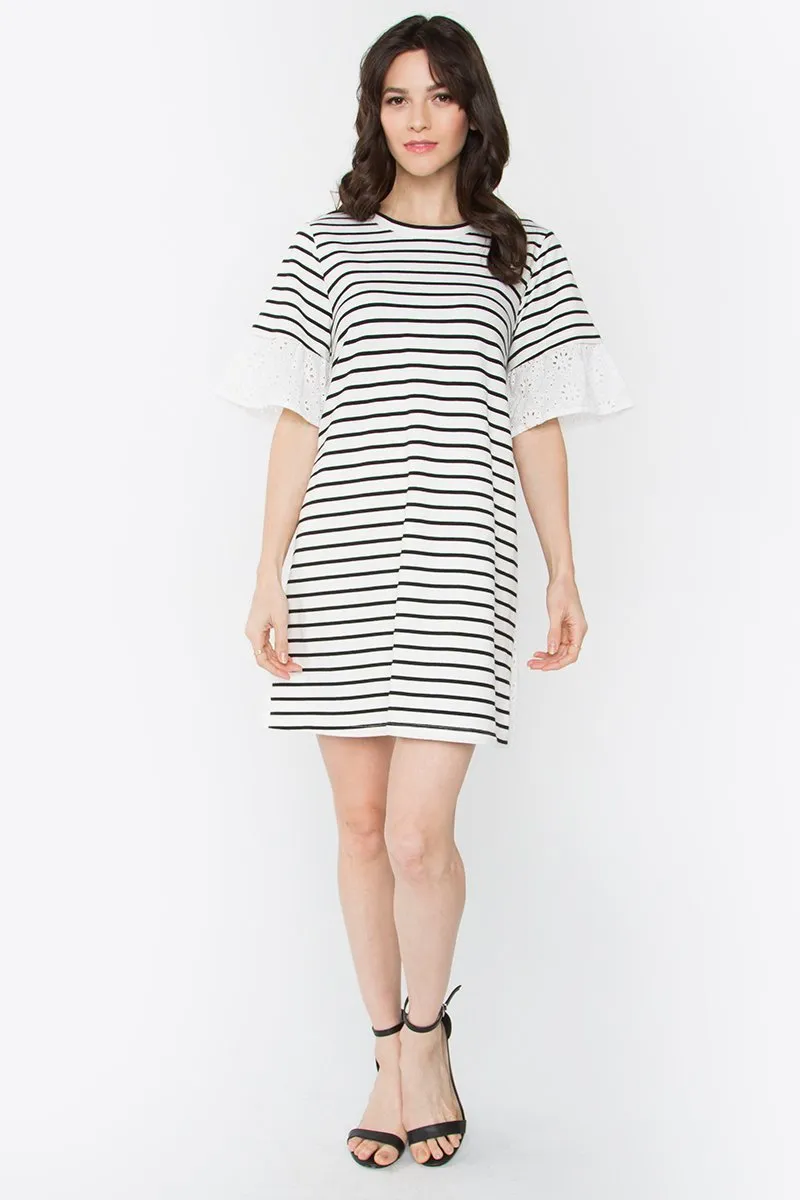 Carrson Striped Knit Dress