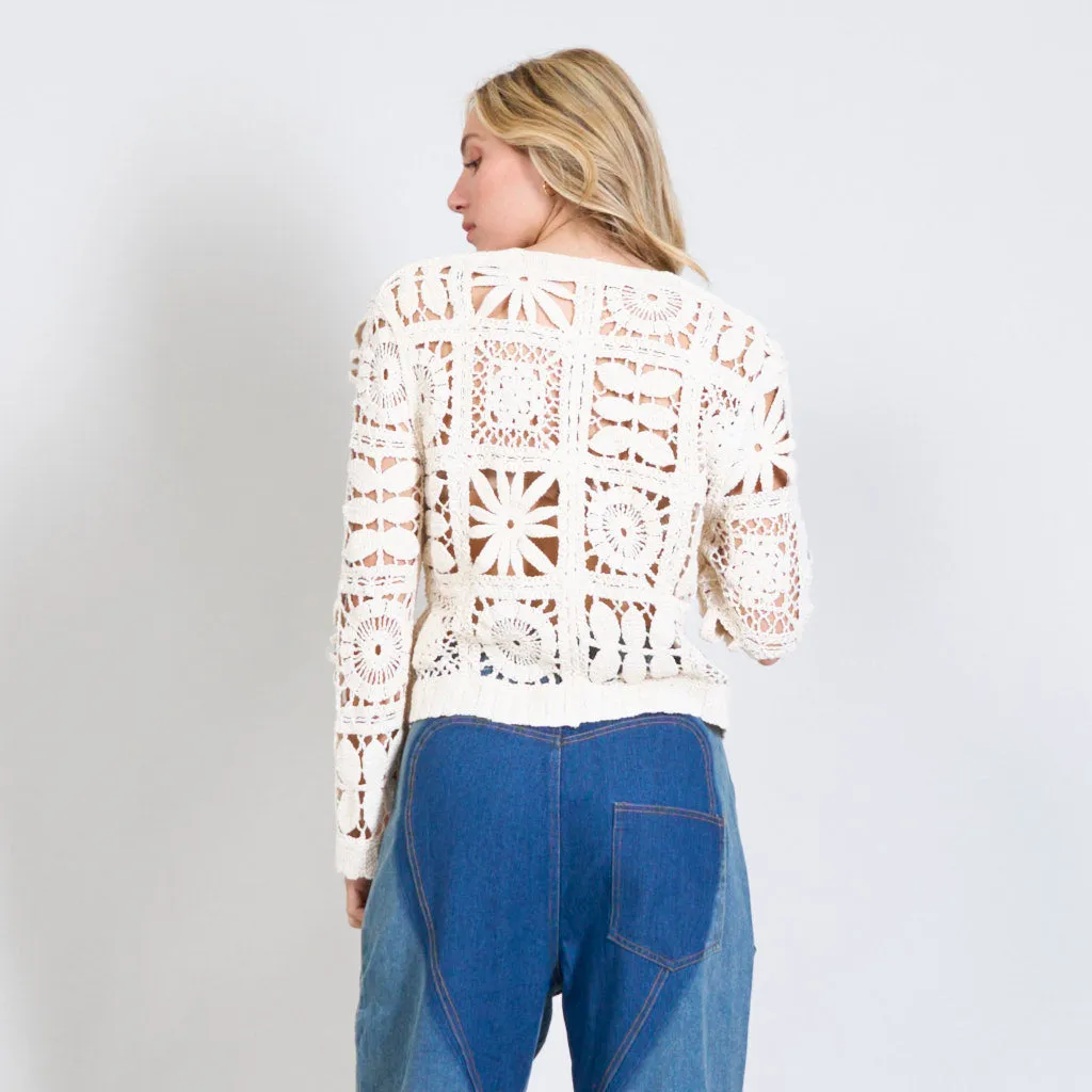 Chunky crochet cardigan wholesale