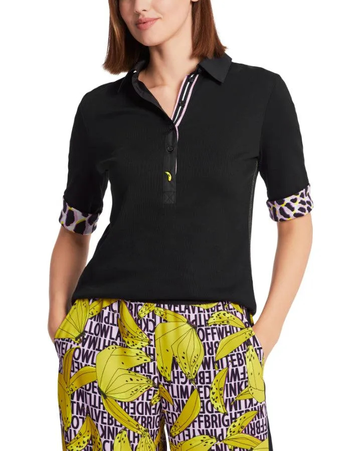Contrast Details Polo Shirt
