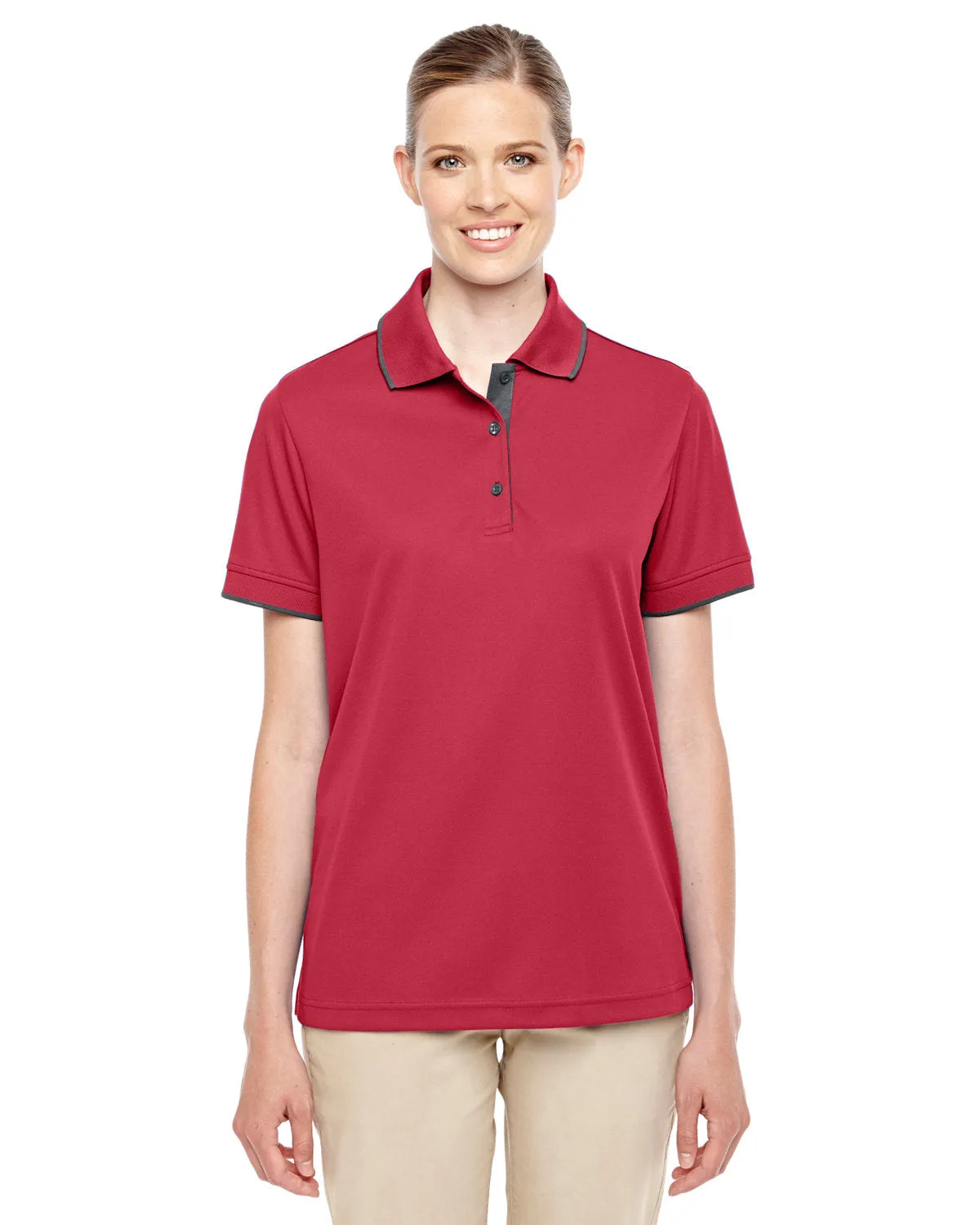 CORE365 Ladies' Motive Performance Piqué Polo with Tipped Collar