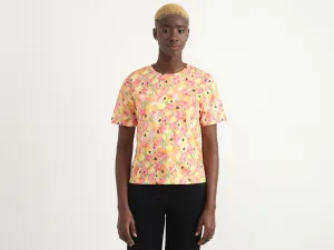 Cotton Camouflage Round Neck Women T-shirts