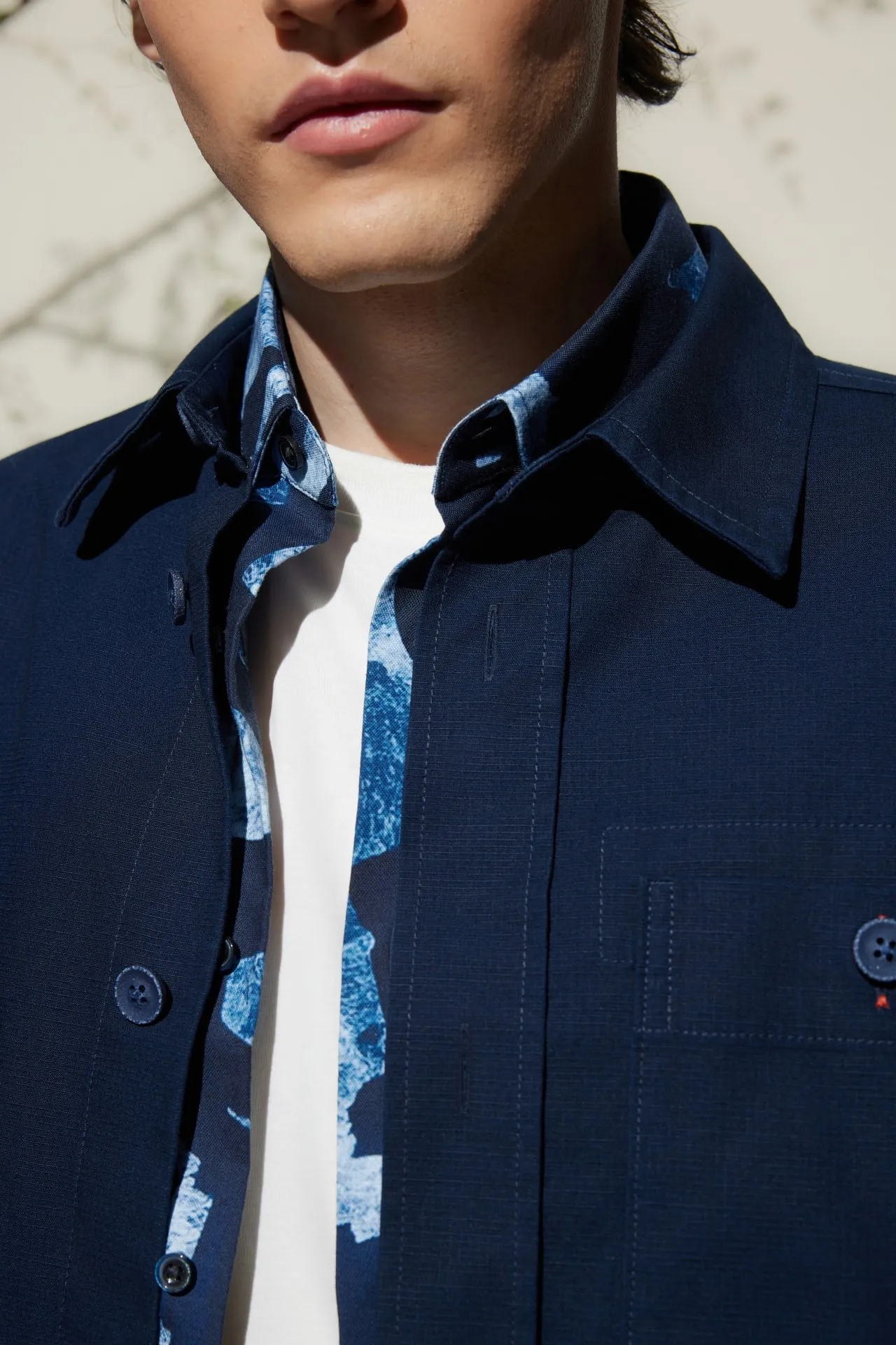 Cotton Ribstop Relax Fit Overshirt Jacket