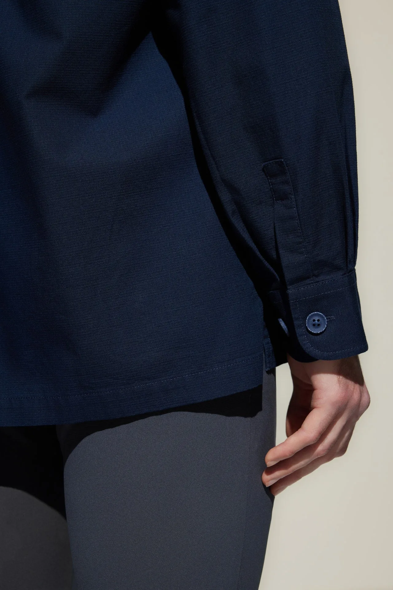 Cotton Ribstop Relax Fit Overshirt Jacket