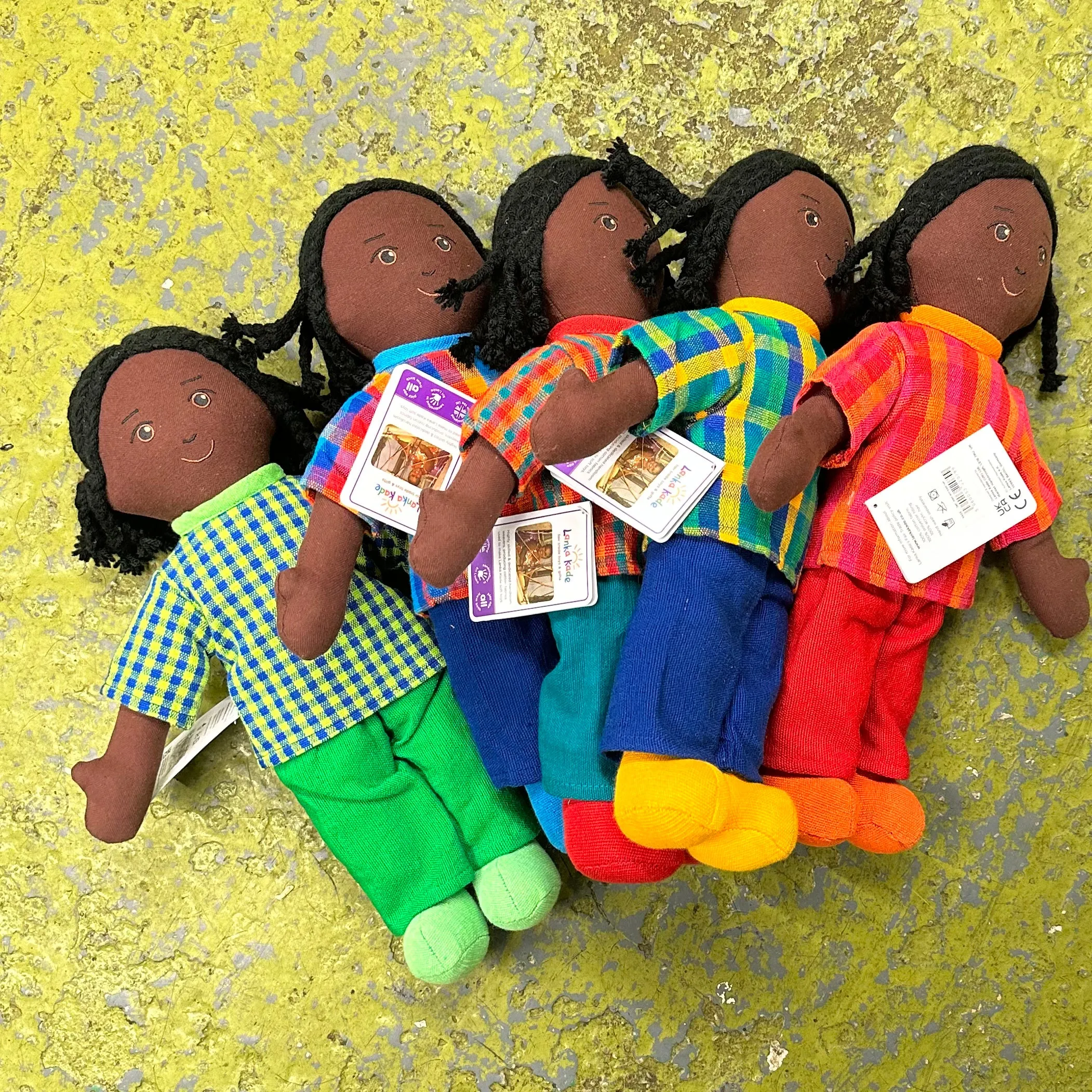 Dad Rag Doll, Black Skin Black Hair