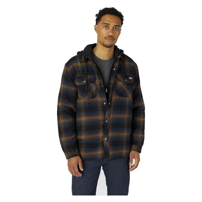 Dickies Fleece Hooded Flannel Shirt Jacket ***