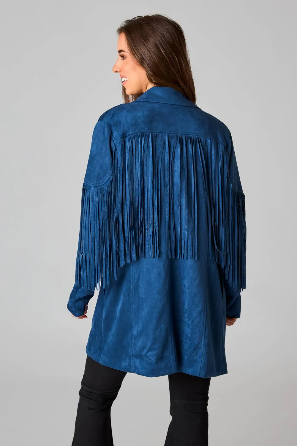 Dutton Navy Fringe Jacket