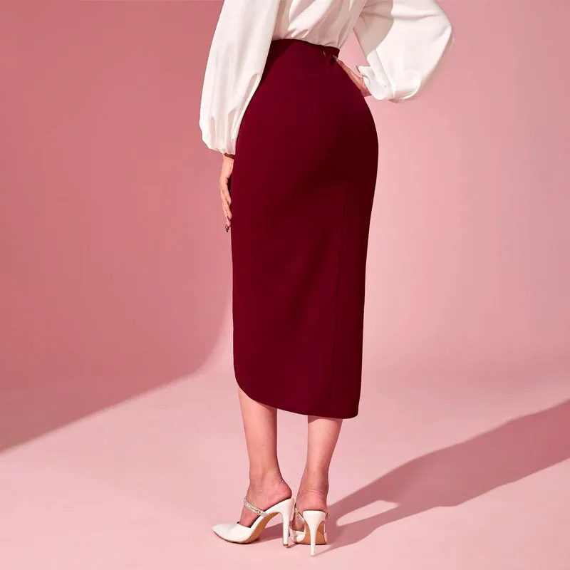 Easy Wear Tulip Hem Skirt