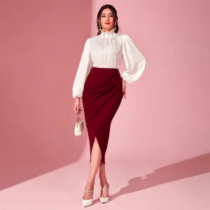 Easy Wear Tulip Hem Skirt