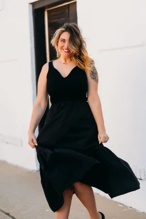 Elan: Black Casual Dress wkr5946