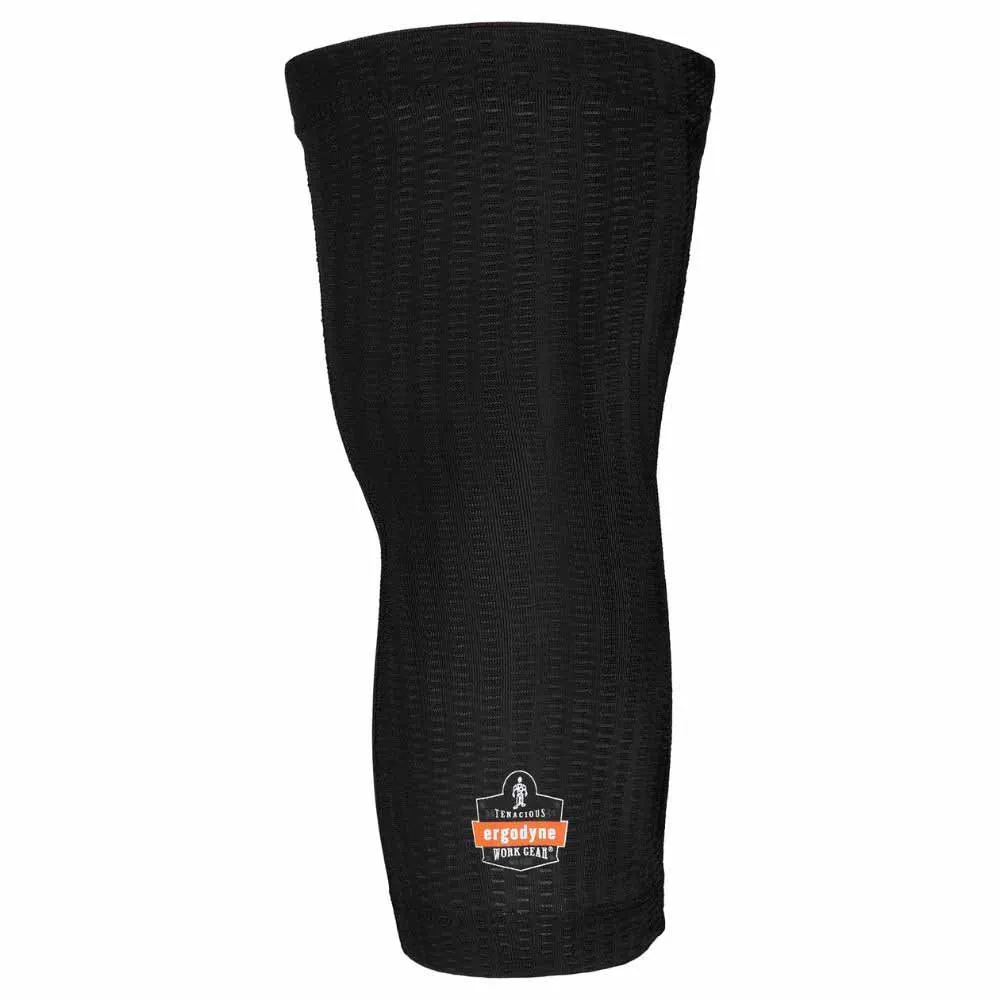 Ergodyne 18552 550 L/XL Black Padded Knee Sleeves 3-Layer Foam Cap Pair