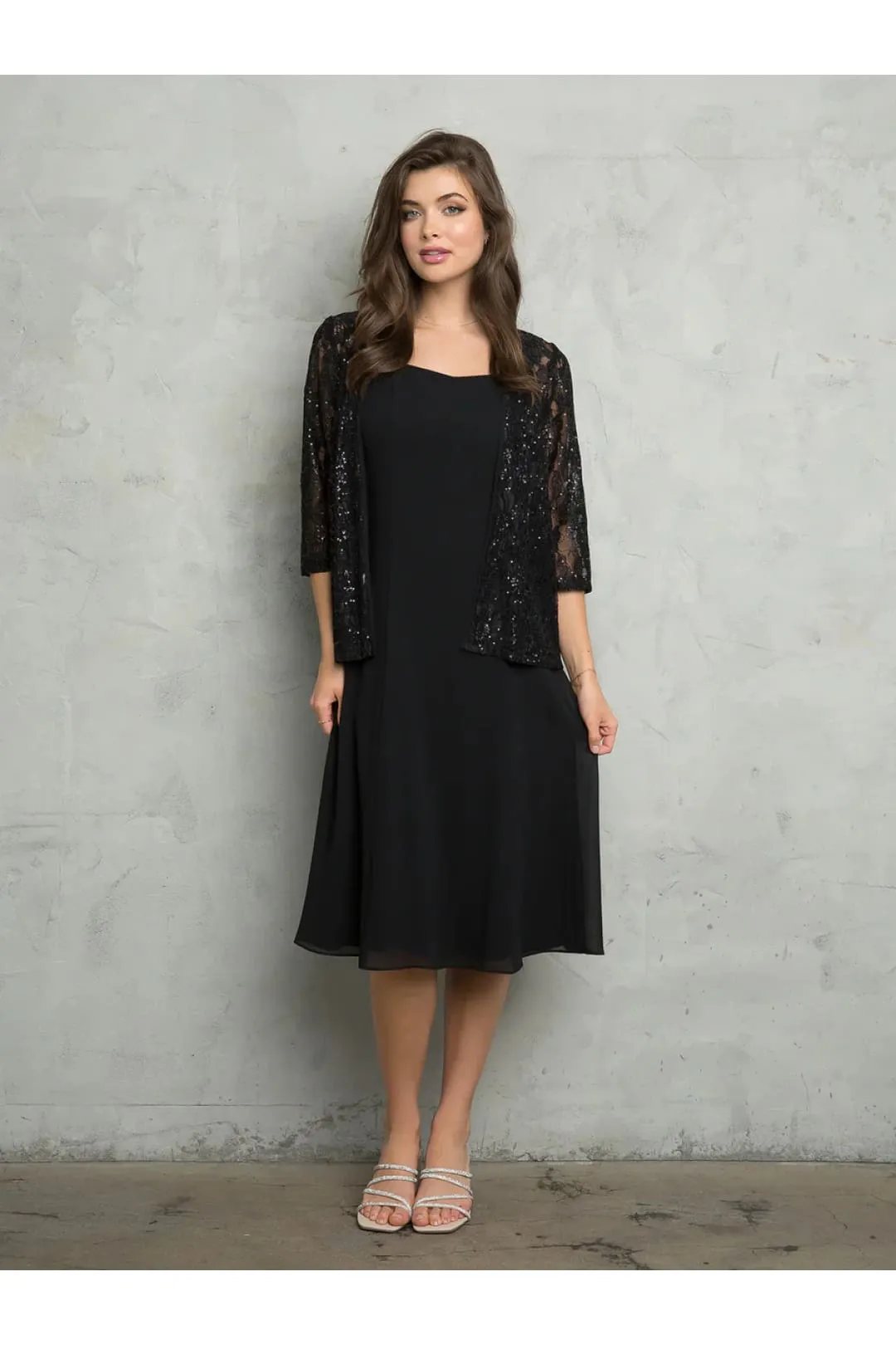 Eva USA 3489 Two Piece Short Mother of the Bride Jacket Dress