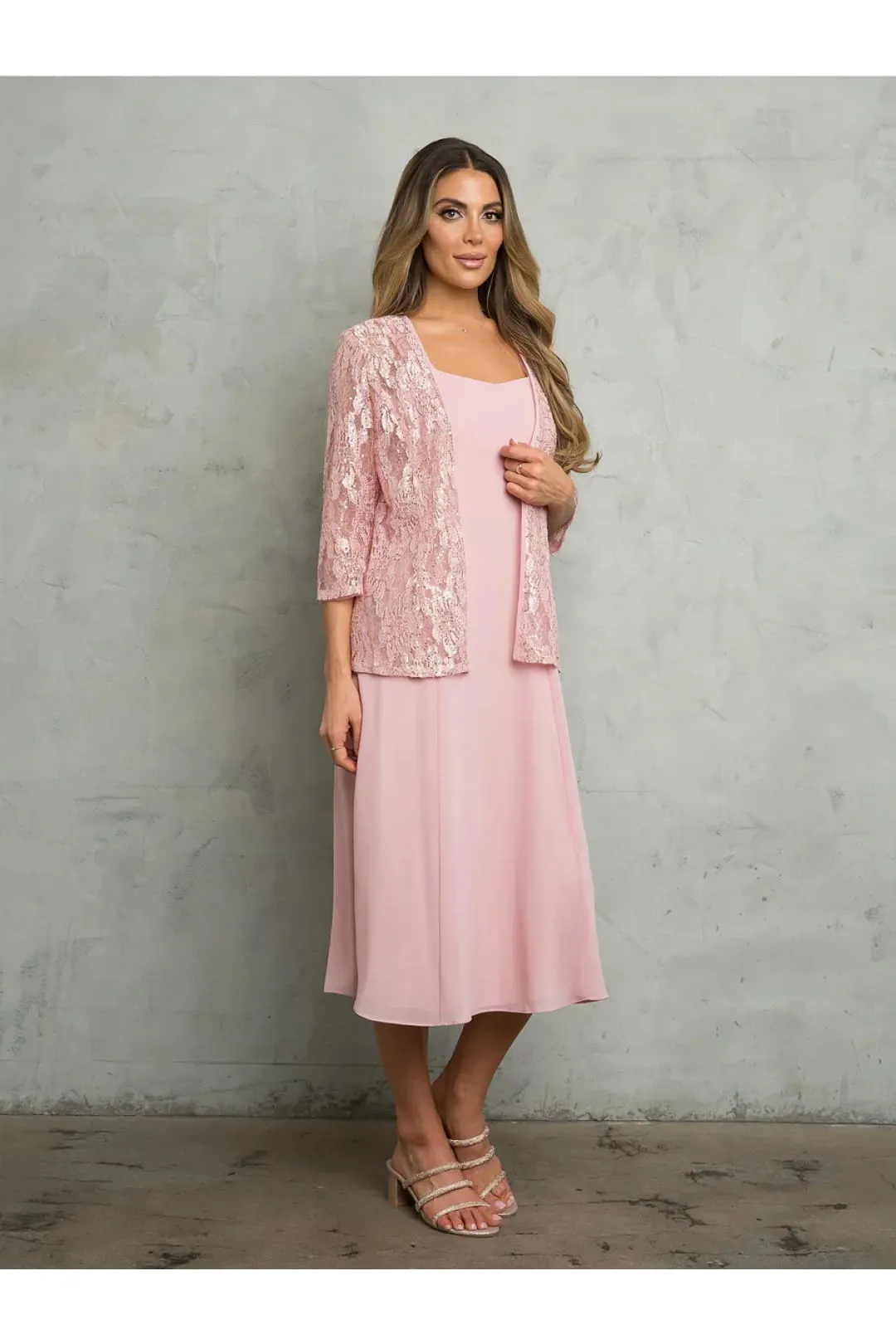 Eva USA 3489 Two Piece Short Mother of the Bride Jacket Dress