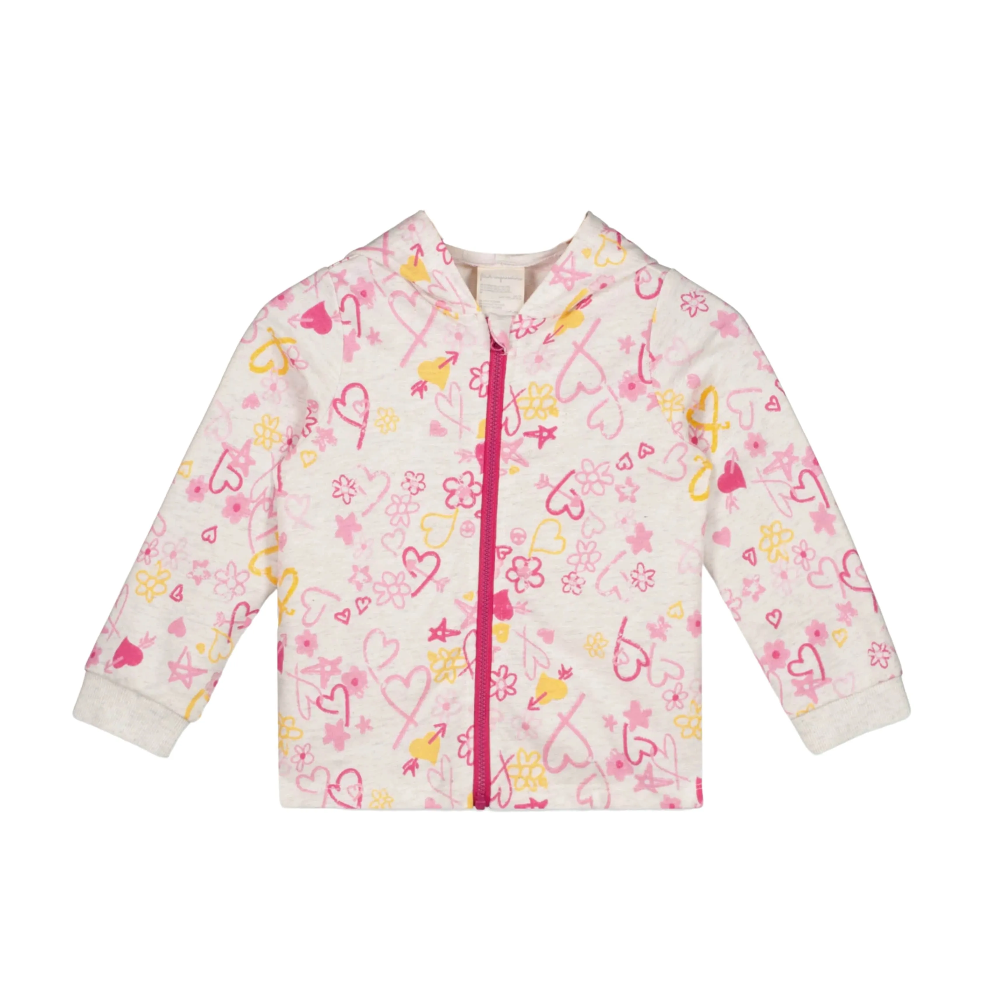 FIRST IMPRESSIONS - Baby Girls Graffiti Heart Hooded jacket