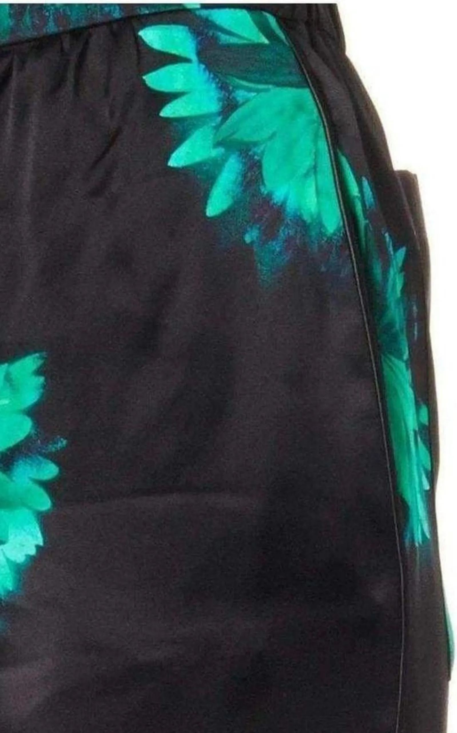 Floral Printed Silk Trousers