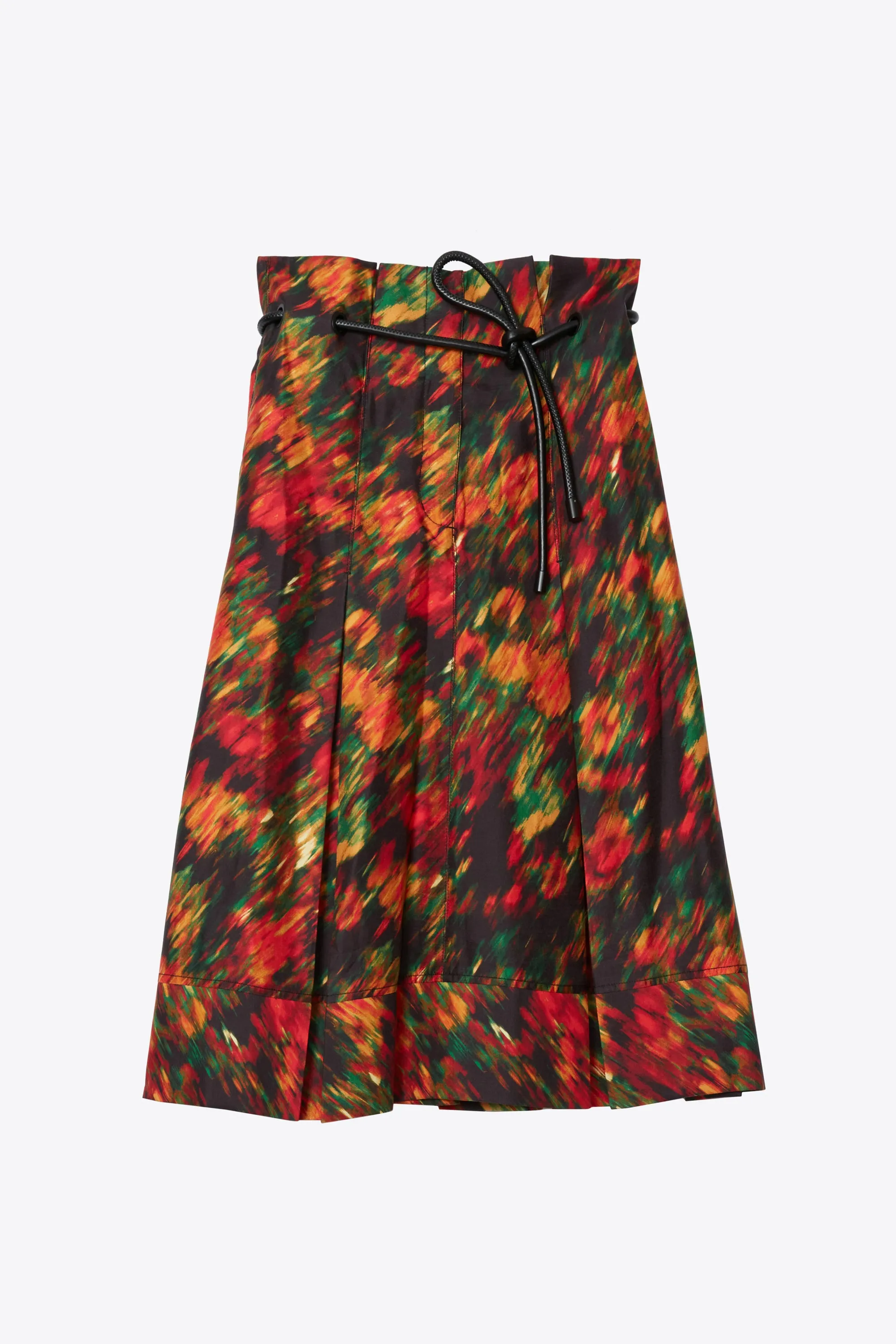 Flowers In Motion Cotton Canvas Origami Skirt