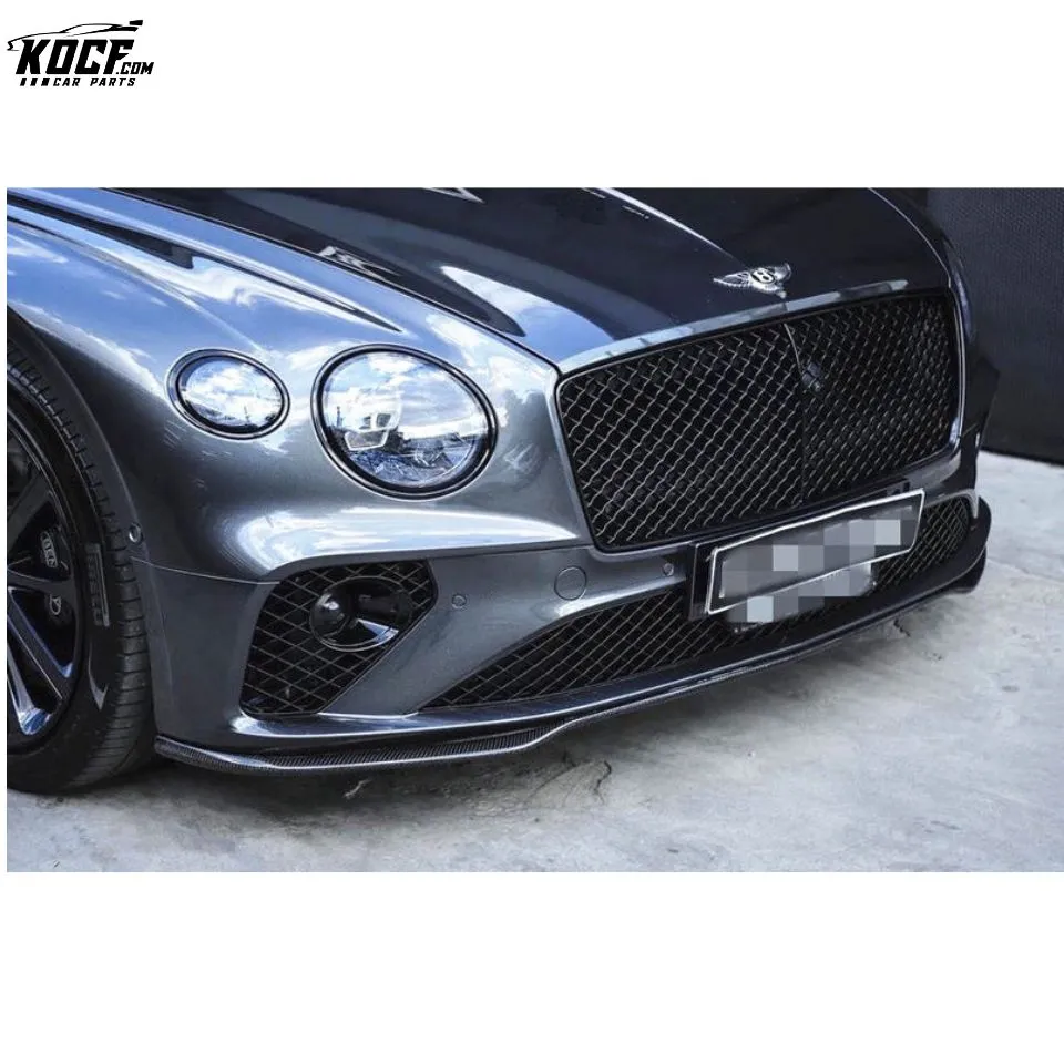 For 2018~20 Bentley Continental GT W12 Limited style Carbon Fiber Body kit Front Bumper Lip Side Skirts Diffuser Spoiler