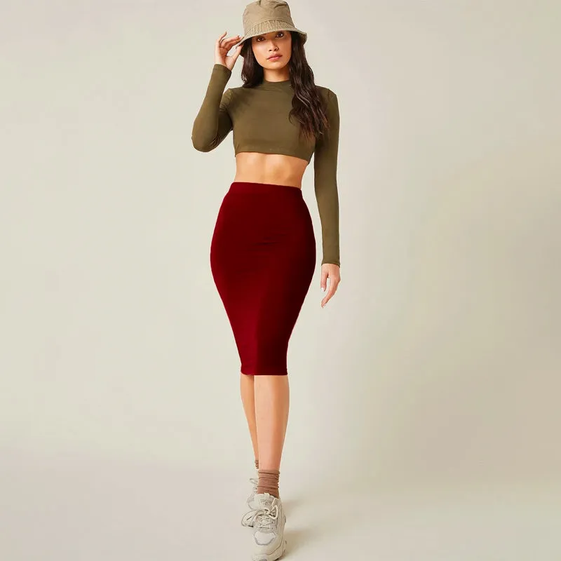 High Waist Bodycon Skirt