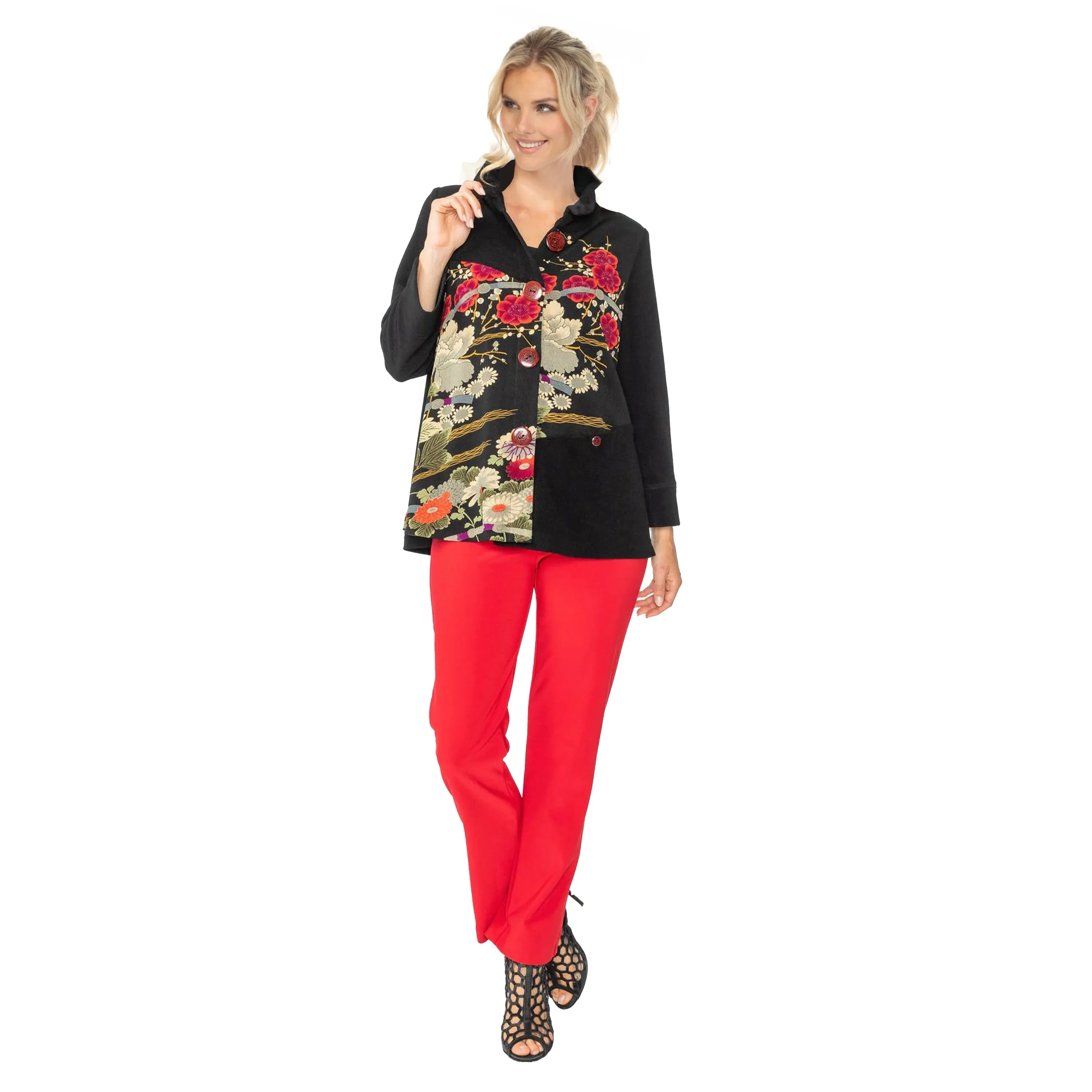 IC Collection Asian Garden Jacket - 6909J