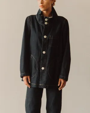 Jesse Kamm Japanese Denim Deck Jacket, Dark Blue