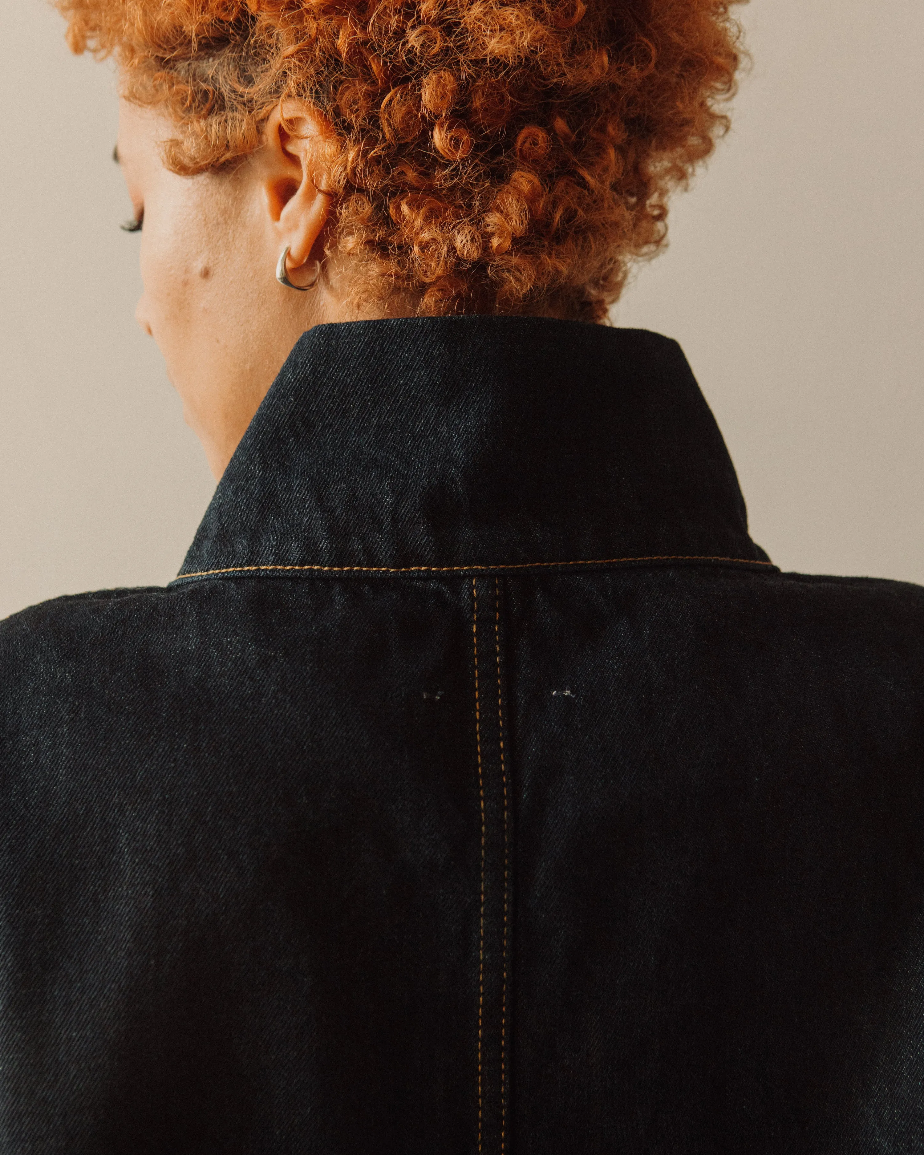Jesse Kamm Japanese Denim Deck Jacket, Dark Blue
