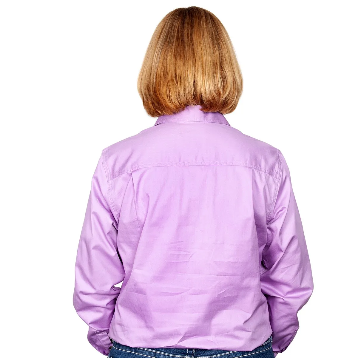Just Country Womens Jahna Half Button Work Shirt Orchid