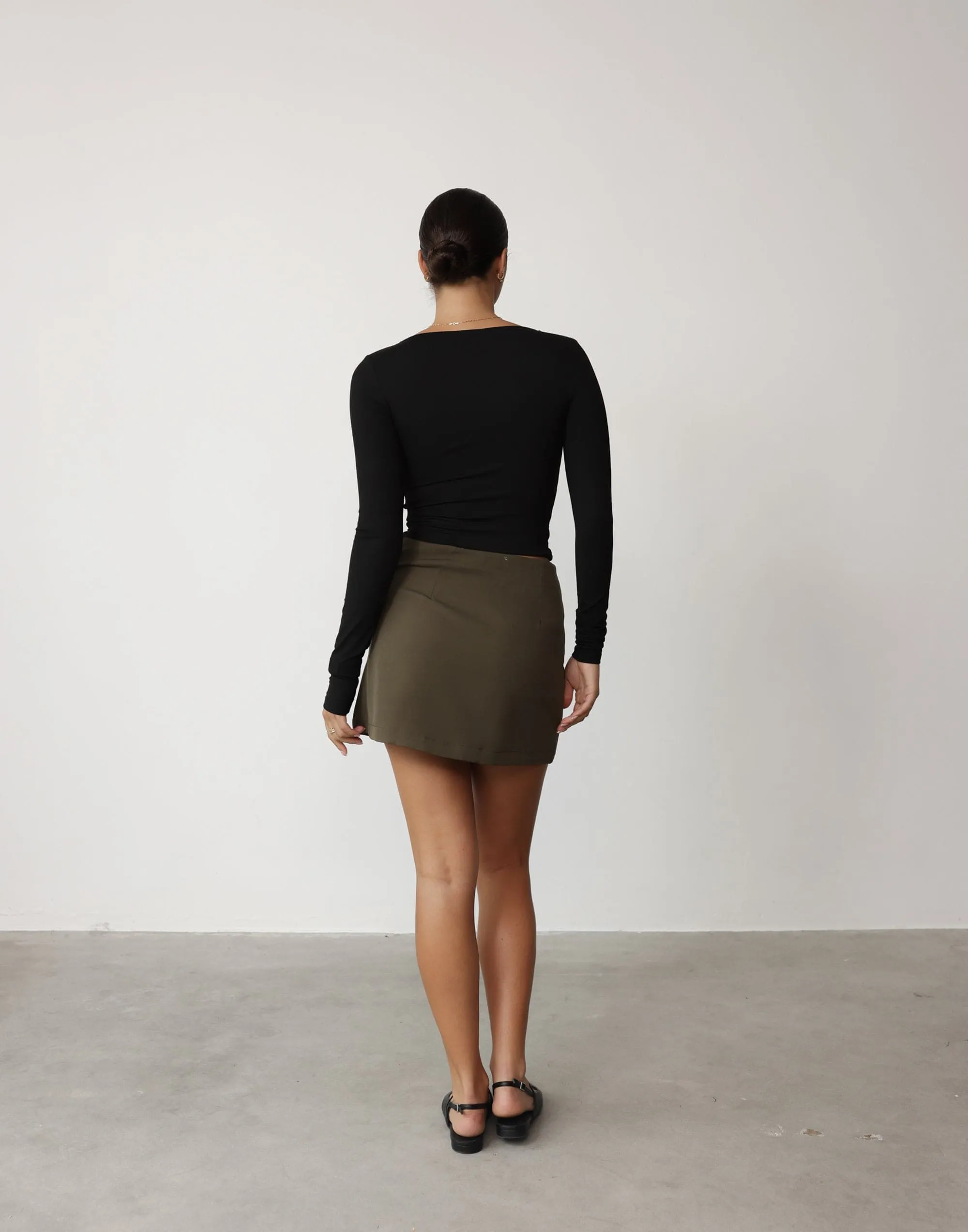 Kamala Mini Skirt (Moss)
